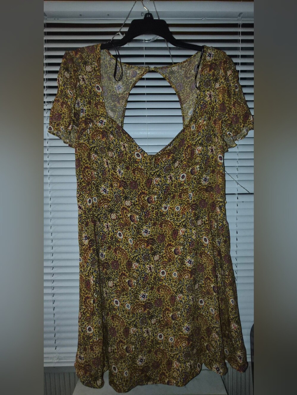 Forever 21 Plus size 3X dress in a mustard floral/paisley print